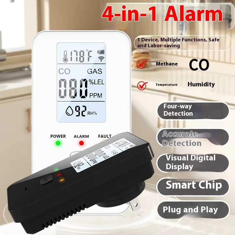 Detektor Gazu 4 w 1 Alarm na T – Co Detector Plug recenzja i cena